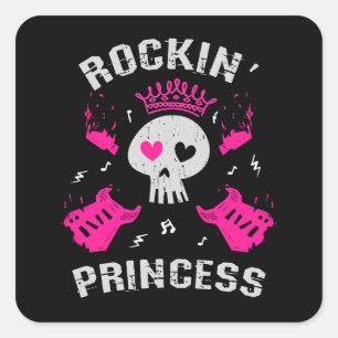 Rockin' Princess Vierkante Sticker