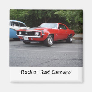 Rockin' Red Camaro magnet Magneet