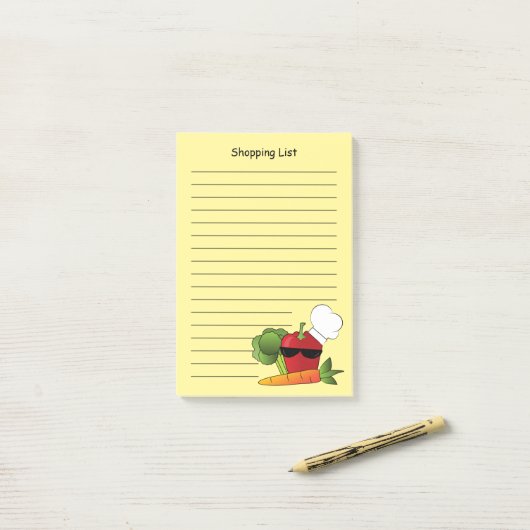 Rockin Red Pepper-winkellijst Post-it® Notes (Op bureau)