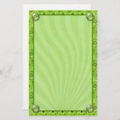 Rockin Retro Lime Groen Decorated Design Briefpapier (Voorkant / Achterkant)