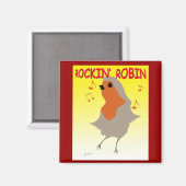 Rockin Robin Koelkast Magnet Magneet (Voorkant / Achterkant)