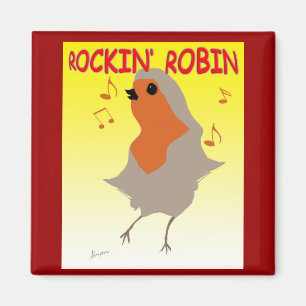 Rockin Robin Koelkast Magnet Magneet