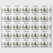 Rockin rond de kerstboom cadeaupapier (Vlak)