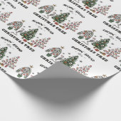 Rockin rond de kerstboom cadeaupapier (Hoek)