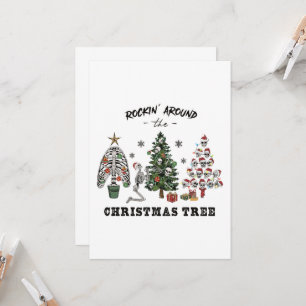 Rockin rond de kerstboom kaart