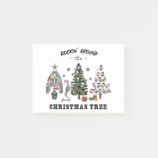 Rockin rond de kerstboom post-it® notes (Voorkant)