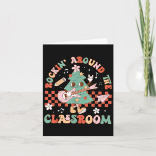 Rockin 'Rond De Klasklok Leraar Student Kerstmis Kaart