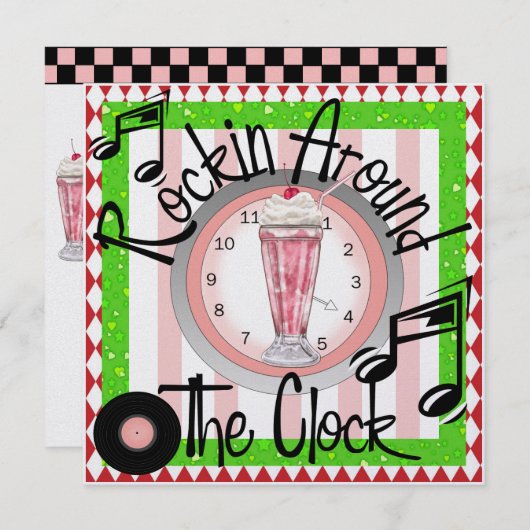 Rockin rond de Klock Party - SRF Kaart (Voorkant / Achterkant)