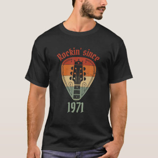  Rockin' sinds 1971 Retro - Rock Music - Gu T-shirt