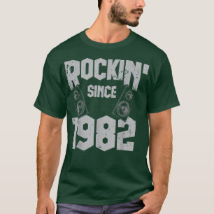 Rockin' sinds 1982 Rock Music Fan 40th Bir T-shirt