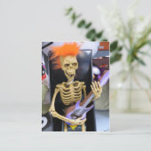 Rockin Skeleton Briefkaart (Staand voorkant)