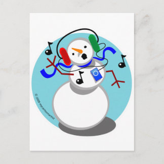 Rockin' Snowman Briefkaart