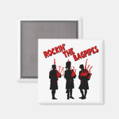 ROCKIN’ THE BAGPIPES MAGNEET (Voorkant / Achterkant)