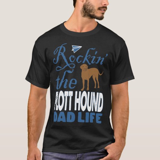 Rockin The Plott Hound Dad Life Vaderdag Gift T-shirt (Voorkant)