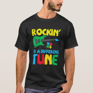 Rockin To Andere Tune Gitaar Autisme Bewustzijn M T-shirt