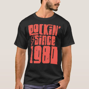 Rockin vanaf 1980 Classic Rock Music 1980 T-shirt