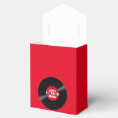 Rockin Verjaardag Vinyl Record rood Bedankdoosjes (Geopend)