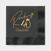 Rocking 40 Quarantième anniversaire Nom personnali (Recto)