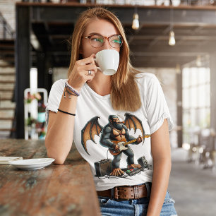 Rocking Bigfoot Shreds op gitaar T-shirt