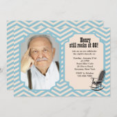 Rocking Chair Chevron foto uitnodiging (Voorkant / Achterkant)