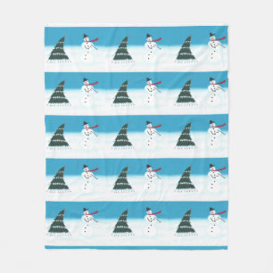 Rocking Dancing Sneeuwman Kerst Fleece Dekens