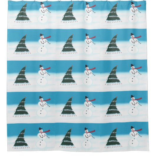Rocking Dancing Snowman Douche de Noël rideaux (Devant)