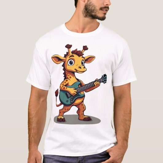 Rocking giraffe with guitar Classic T-Shirt (Devant)