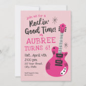 Rocking Good Time Rockstar Birthday Uitnodiging (Voorkant)