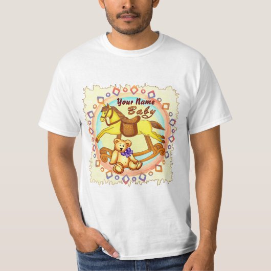 Rocking Horse baby aankomende t-shirt (Voorkant)