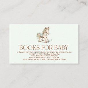  Rocking Horse Baby shower Boeken voor Baby Informatiekaartje