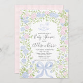 Rocking horse baby shower invitation (Devant / Derrière)