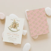  Rocking Horse Baby shower Invitation Kaart