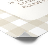 Rocking Horse baby shower Luier Raffle teken Poster (Hoek)