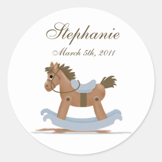 Rocking Horse Baby Sticker (Voorkant)
