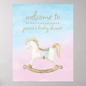 Rocking Horse Bleu rose Genre Affiche de bienvenue (Devant)