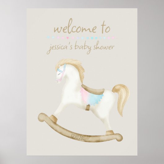 Rocking Horse Bleu rose Genre Affiche de bienvenue (Devant)