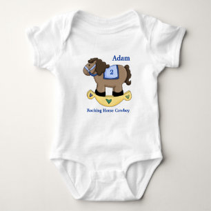 Rocking Horse Blue Baby Creeper Romper
