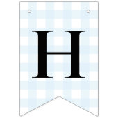 Rocking Horse Blue Gingham Birthday Bunting Banner (Tweede vlag)