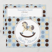 Rocking Horse Boy Invitation Card 2 Kaart (Voorkant / Achterkant)
