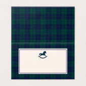 Rocking Horse Classic Plaid de luxe Cartes de plac (Outside Unfolded)