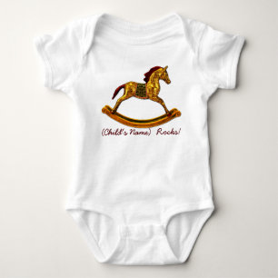 Rocking Horse Fame (Persoonlijke baby kruiper) Romper