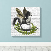 Rocking Horse Fly Canvas Afdruk (Insitu (Houten vloer))