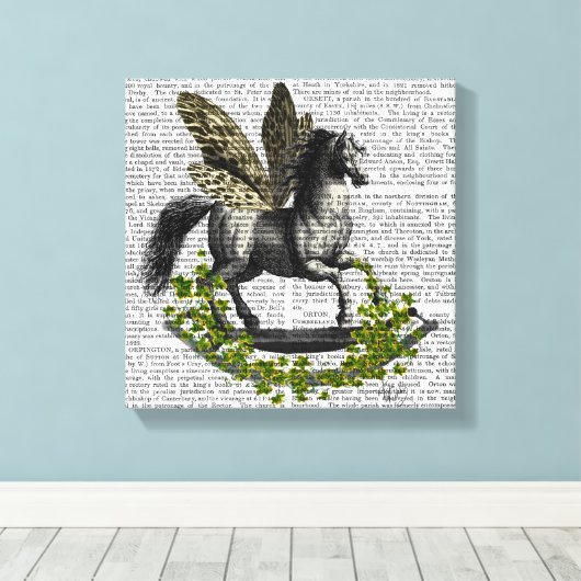 Rocking Horse Fly Canvas Afdruk (Insitu (Houten vloer))