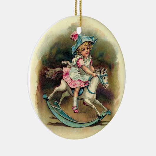 Rocking Horse Keramisch Ornament (Rechts)
