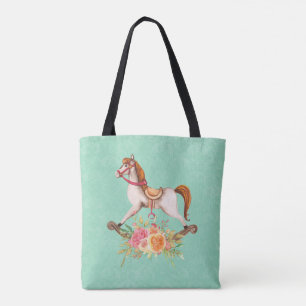 Rocking Horse met Floral Bouquet Draagtas