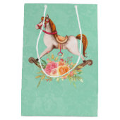  Rocking Horse met Floral Bouquet Medium Cadeauzakje (Achterkant)