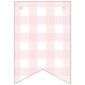 Rocking Horse Pink Gingham Baby shower Bunting Vlaggetjes (Eerste vlag)