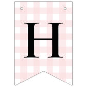Rocking Horse Pink Gingham Birthday Bunting Banner (Tweede vlag)
