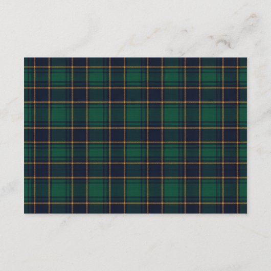 Rocking Horse Plaid Baby shower Luier Raffle Informatiekaartje (Achterkant)