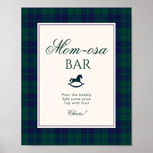 Rocking Horse Plaid Momosa bar Poster (Voorkant)